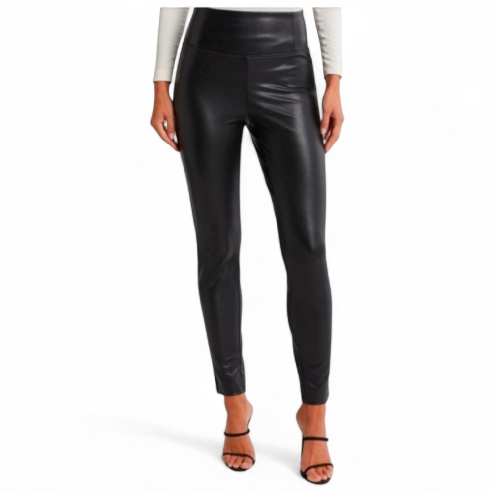 LAUNDRY BY SHELLI SEGAL Faux Leather Pull On Pants - Small